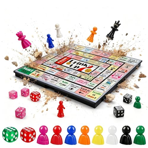 Drinking Games Adults Party Board: Spill-Proof Fabric Mat & 80+ Fun Challenges for College Dorm, House Parties