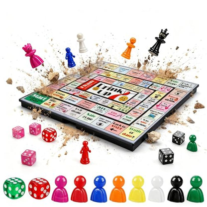 Drinking Games Adults Party Board: Spill-Proof Fabric Mat & 80+ Fun Challenges for College Dorm, House Parties