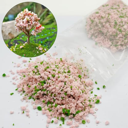 Cayway Mixed Color Tree Powder Model, 5 Pack Simulation Tree Powder, Simulation Flower Modelling Powder, DIY Model Trees Basing Material Kit for Building Model Railway Diorama Scenery - style: Style C