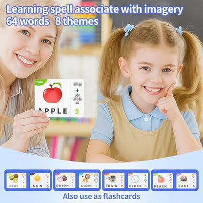 DEGIDEGI Educational Toys for Kids Ages 3-8, Matching Letter Spelling Math Counting Game,Learning Game for Preschool& Kindergarten Kids, Birthday Gifts for 3 4 5 6 7 Year Olds Boys&Girls Navy Blue - color: Navy Blue