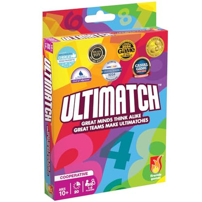 Fireside Games Ultimatch, Cooperative Pyramid Card Game, Award-Winning | Match by Color Number and Math, Ages 10+, 1-5 Players, Family Game Night