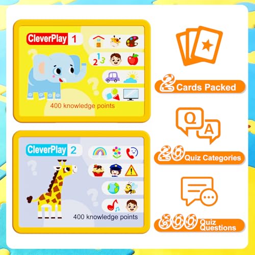 Educational Toys for Kids 3-7 Years Old, Interactive Quiz Battle Game with 800 Questions, 2-Player Learning Toy, Montessori Brain Training, Autism Sensory Speech Therapy Gift for Toddler Boys Girls