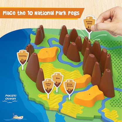 Imagimake Mapology Physical Features of USA, Geography Game for Kid Age 8+ | Educational 3D Jigsaw Puzzle, Learn Mountains, Rivers & Volcanoes, Birthday Gift for Boys & Girls Ages 8,9,10,11,12 Years Old - style: Physical Features of USA