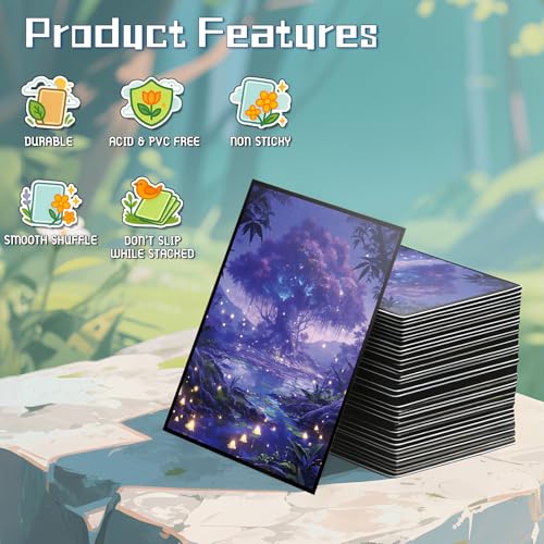 MTG Card Sleeves - Bayou(Black Green) - Fantasy Dual Lands Series - Ultra Clear Front & Matte Finish Back, 100 Count Standard Size TCG Art Sleeves for Magic The Gathering - color: Bayou(black Green)