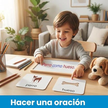 BOHS Spanish Literacy Wiz Fun Game - Espanol Lower Case 60 Flash Cards - Preschool Language Learning Educational Toys-Pack of 6