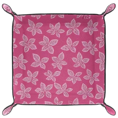 Pink Flowers Dice Tray Dice Rolling Tray Folding Dice Holder for Dice Games, Like RPG, DND and Other Table Games - color: Multi 18