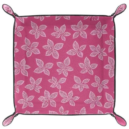 Pink Flowers Dice Tray Dice Rolling Tray Folding Dice Holder for Dice Games, Like RPG, DND and Other Table Games - color: Multi 18