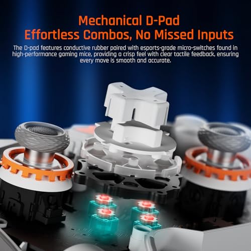 BIGBIG WON BLITZ2 Wireless Controller, 16 Fully Mechanical Micro Switch, 2000Hz Report Rate, TMR Electromagnetic Joysticks, PC Controller for PC/Switch/iOS/Android - size: BLITZ2-TMR Joysticks