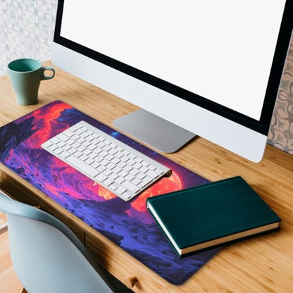 Red Planet Gaming Mouse Pad Blue Cloud Fantasy Art Mousepad Extended Large Laptop Keyboard Non-Slip Rubber Base with Stitched Edges for Home 31.5"x11.8" - color: Red Planet, size: 31.5L x 31.5W inches