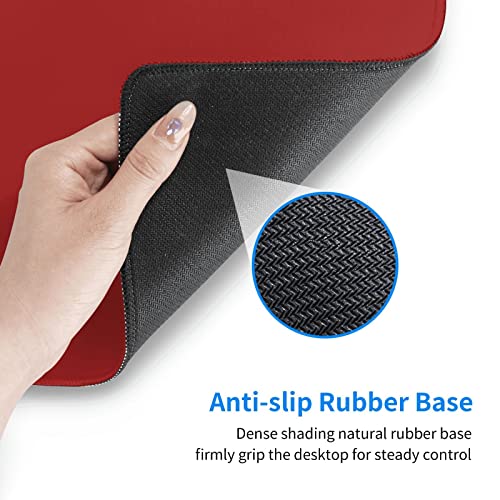 Red Mouse Pad Extended Large Gaming Mousepad XL Big Long Oversized Desk Mat Stitched Edges 31.5 X 11.8 Inch for Home Office - color: Black10