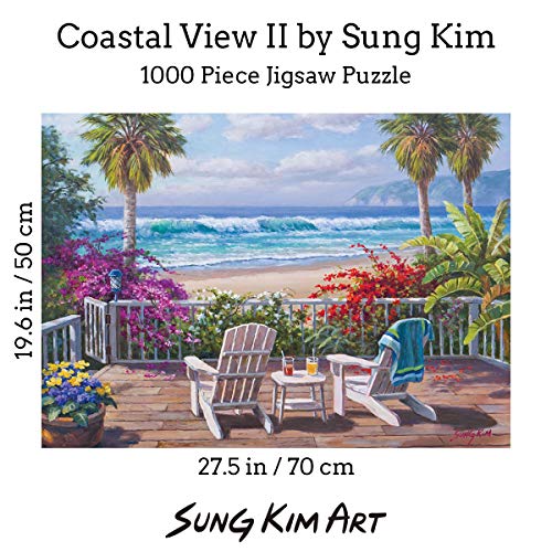 Jigsaw Puzzle 1000 Piece for Adults (Coastal View II) - color: Coastal View II