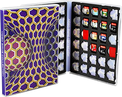 UniKeep Game Case for Nintendo Switch Cartridges - Holds 60 Games Securely in Foam (Illusion) - color: Illusion