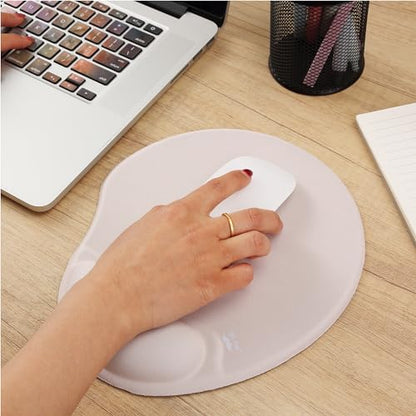 Mr. Pen- Ergonomic Mouse Pad with Wrist Rest | Breathable Fabric with Memory Foam Cushion, Non-Slip Rubber Base, Gel Mouse Pad with Wrist Support - color: Beige