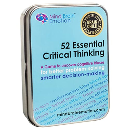 52 Essential Critical Thinking: Smart Flash Cards to Uncover Implicit Biases, Detect Cognitive Biases in Social Media, AI, Writing, Speech, Debate, for Teens & Adults - by Harvard Educator - style: Critical Thinking
