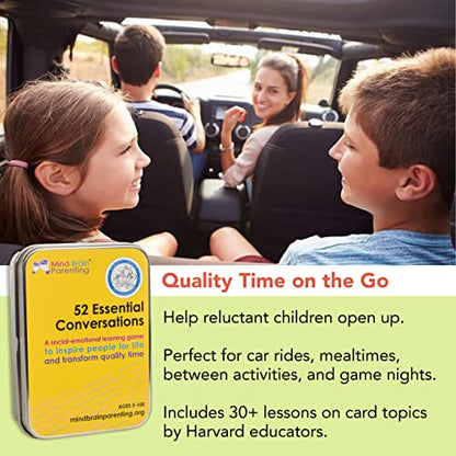 Mind Brain Emotion 52 Essential Conversations for Home, Therapy, Speech, School Classroom - Conversation Cards for Kids, Family, Teacher & Counselor to Build Growth Mindset & Communication Skills - style: Conversation Skills