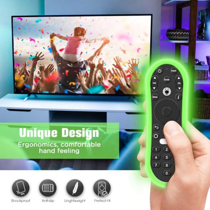 Silicone Case for TiVo Stream 4K Remote, Anti-Slip Shockproof Protective Cover for TiVo Stream Remote Controller Sleeve Protector Skin (Glow Green) - color: Glow Green