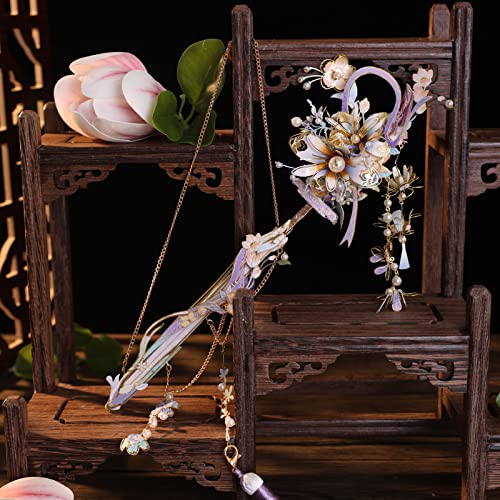MU 3D Redbud Hairpin in SwordAdult Jigsaw Metal Puzzle Kits Model Building DIY Birthday Gift - color: Redbud