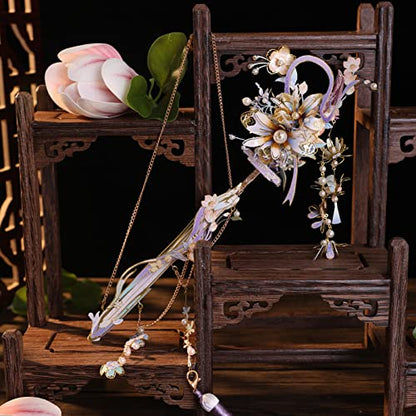 MU 3D Redbud Hairpin in SwordAdult Jigsaw Metal Puzzle Kits Model Building DIY Birthday Gift - color: Redbud