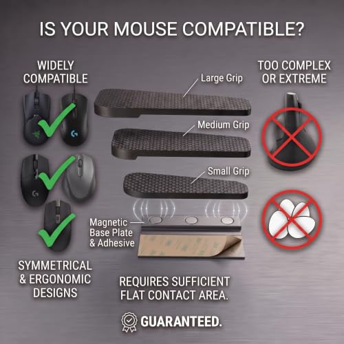 Universal Pinky Finger Rest for Flat-Sided Gaming Mice Ergonomic Grip Mod for Comfort, Aim Stability & Fatigue Relief Adhesive-Free ABS Polymer