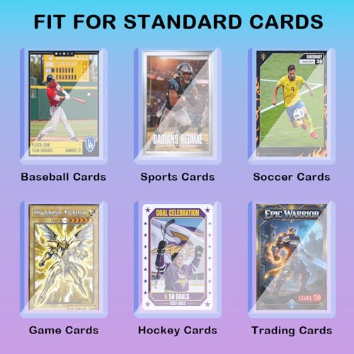 25 Pack 260pt 3"x4" Thick Card Sleeves Hard Plastic Protectors | Wide Top Opening, Rigid Plastic Construction, Compatible with Relic, Patch and Jersey Collectibles, Clear Display Shell ﻿ - size: 260PT 25ct Hard Sleeves