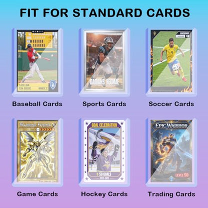 25 Pack 260pt 3"x4" Thick Card Sleeves Hard Plastic Protectors | Wide Top Opening, Rigid Plastic Construction, Compatible with Relic, Patch and Jersey Collectibles, Clear Display Shell ﻿ - size: 260PT 25ct Hard Sleeves