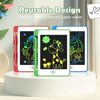 3 Pack LCD Writing Tablet for Kids, 6.5 Inch Colorful Doodle Board Drawing Tablet, Erasable Reusable Electronic Drawing Pads, Educational Learning Toys Birthday Gifts for Girls Boys Age 3 4 5 6 7 8 - color: 3 Pack(blue-green-red)