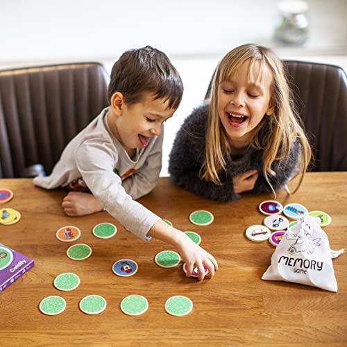 Montessori-Inspired Wooden Matching Game for Toddlers 2-4 Years - Things that Go - Durable, Scratch-Resistant 36 Card Set, Includes Carry Bag - Memory Game for Toddlers 2-4 Years - Means of Transport - size: Things That Go 36 cards