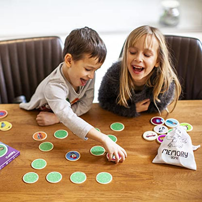 Montessori-Inspired Wooden Matching Game for Toddlers 2-4 Years - Things that Go - Durable, Scratch-Resistant 36 Card Set, Includes Carry Bag - Memory Game for Toddlers 2-4 Years - Means of Transport - size: Things That Go 36 cards