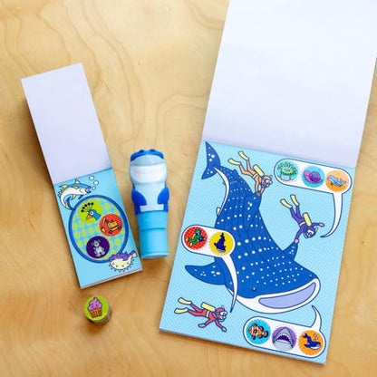 Melissa & Doug Sticker Wow! Shark Bundle, Sticker Stamper Activity Toy | 500 Surprise Stickers, Mini Pad, Shark Stamper Toy, Mess-Free Travel Toys, Arts & Crafts, Preschool Toys for Kids, Ages 3+ - color: Shark, size: Bundle