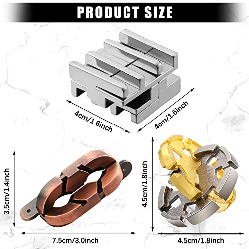 Skylety Brain Teaser Metal Puzzle Toys 3D Unfasten Interlocking Puzzle for Adults Teens Gifts(Stylish)