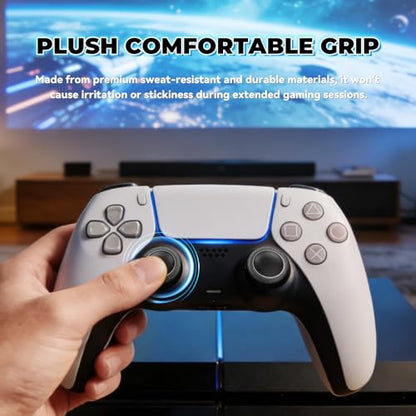Controller Thumb Grips Replacement Caps, for PS4/PS5 Controller 12 Pack, Premium Joystick Caps for Enhanced Grip and Precision, Anti-Fingerprint, Anti-Slip, Anti-Scratch (Black)