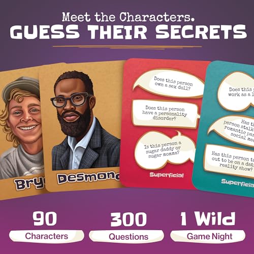 Superficial Adult Party Card Game - The Skin-Deep Game for Shallow People - Hilarious Party Games for 18+, 2 to 20 Players