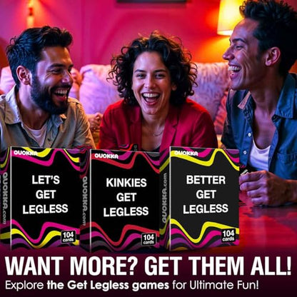 QUOKKA Kinkies Get Legless – Adult Card Games for Game Night – Betting, Dares, and Party Challenges with 104 Tasks – Board Games Night with Easy Rules & Endless Replay