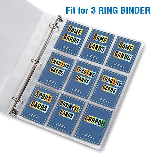 Sooez 36 Pack Trading Card Sleeves for Binder, 9 Pocket Photo Card Holder | Crystal Clear Page Protectors, Top Loading, PVC-Free & Acid-Free, Fit for Collectible Games, Sports, Baseball, Football - style: Single-Sided