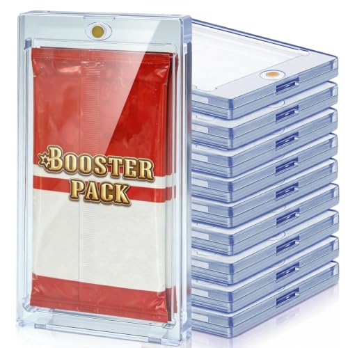 10PCS Magnetic Booster Pack Protector – One-Touch UV & Acid-Free Clear Display Case for Standard TCG & Sports Booster Packs - size: 10PCS