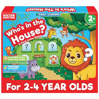 Doctor Jupiter Who's in The House Game | Toys for Ages 2-4 | Birthday Gift for 2 Year Old Boys and Girls | Toddler Toys for 2-3-4 Year Old | Learning & Education Toys - style: Who's In the House