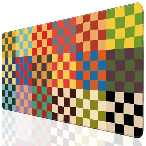 Desk Cover Mat, Extended Cute XXL Large Mouse Pad, Computer Laptop Mat Desk Decor for Office Game Home 31.5 X 15.7 Inch (Retro Checkered) - color: Vintage Plaid