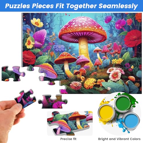 36 Large Piece Puzzles for Seniors 6 Pack,Dementia Puzzles Turtle Dog Bird Mushroom Beach Lake Jigsaw Puzzle Dementia Alzheimer's Products and Activities for Seniors Elderly Adult | Mushroom Beach Lake Jigsaw Puzzle Dementia Alzheimer's Products and Activ