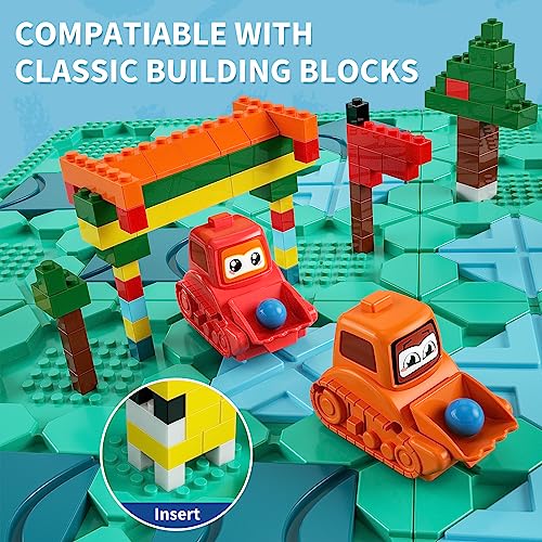 Logical Road Builder Games, STEM Family Board Game, Large Educational Smart Brain Teasers Puzzles Toys, Preschool Learning Early Montessori Birthday Gifts for Kids Boys Girls Age 4-8 Year Old - color: Green