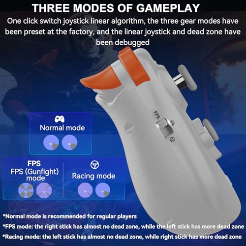 Mobile Gaming Controller for iPad/Tablet 13'', iPhone Controller with Hall Joysticks/Trigger/Turbo/Macro/7 Color RGB, Gamepad Joystick for Android/PC/Switch/PS4, Xbox/PS5 Streaming, Cloud Game, COD, iPhone 17/16 Controller