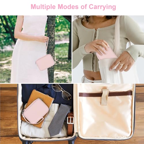Canboc Hard Case for KODAK PIXPRO FZ55/ FZ45/ FZ43/ FZ53 16MP Digital Camera, Vlogging Camera Bag, Zipper Mesh Pocket fit Cable, SD Card, Pink (Case Only) - color: T-Pink
