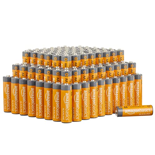 Amazon Basics AA High-Performance Alkaline Batteries, 500 Count, 10-Year Shelf Life, Long-Lasting Power for Household and Office Devices, Leakproof Design - size: 500 Count (5 Packs of 100)