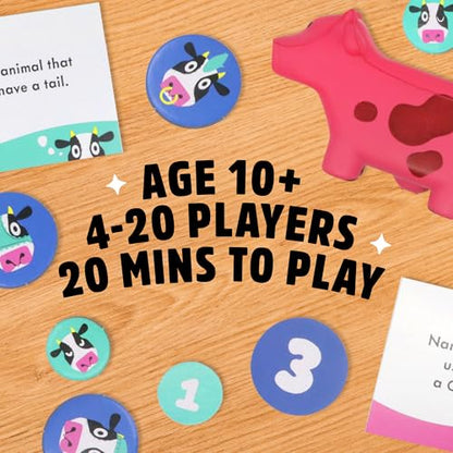 Herd Mentality Udderly Funny Family Board Game, Ages 10+ | Think the Same to Win, Easy & Fun for Big Groups, 4-20 Players, Kids & Adults, Dodge the Pink Cow, Summer Camp Games - style: Herd Mentality - Main Game + Bonus Content