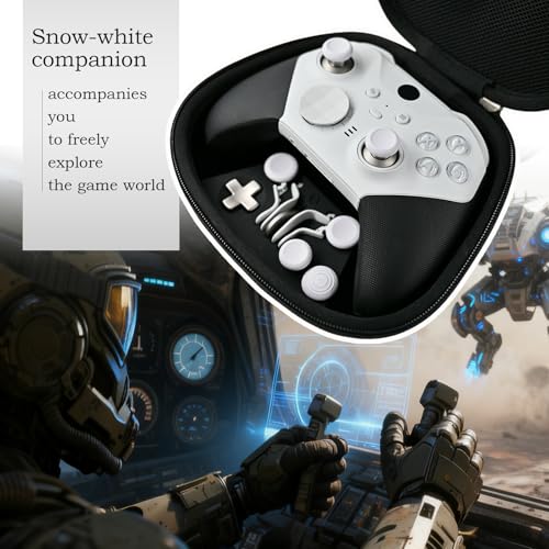 KanKanGou Customised Elite Series 2 Controller-Snow White,Compatible for Xbox Elite Series 2 Controller, Gaming Controller Compatible With Xbox Series S/X, Xbox One S/X, With Accessory Bag - color: Snow White