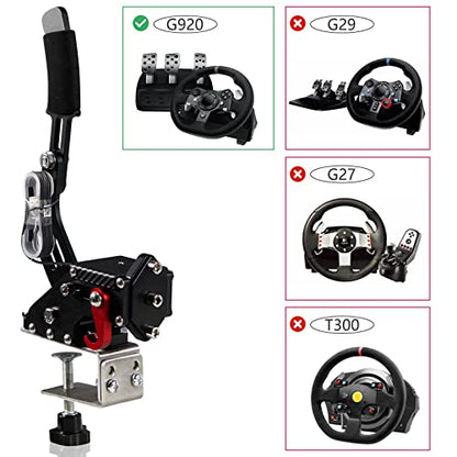 YESHMA 64 Bit Upgrade 2-in-1 USB Handbrake Only for G920 Compatible With Xbox / Xbox series S / Xbox series X + PC Computer System Professional Gaming Peripherals for Racing Games with Non-Contact Plus Hall Sensor.With Clamp