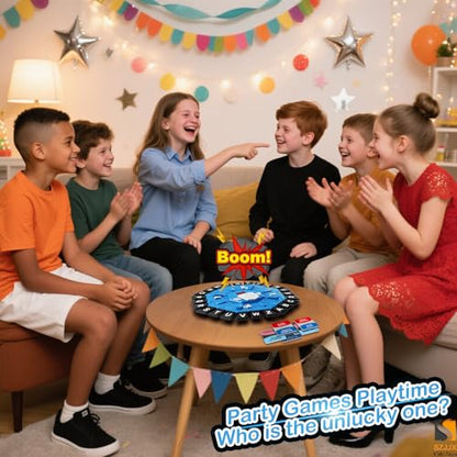 Word Game Family Board Games for Kids & Adults with 2 Modes,220 Topic Categories 24 Letters Pressing Games,Fun Fast-Paced Learning Game with English Pronunciation for Boys Girls Age 3+,35 Cards,Blue