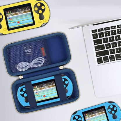 Elonbo Carrying Case for TaddToy/WELLST·G/Beijue/FAMILY POCKET/CCTU/X- JOYKIDS/GREENCREEK/Beico/KAVOYI/GuaiyeyeAP/TEBIYOU Handheld Game Console, Portable Electronic Gaming Player Bag, Blue - color: Blue