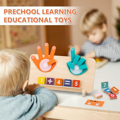 GUEETIC® Preschool Math Manipulatives Learning Toys for Toddlers 2-4 | Montessori Number Counting Block Toys for Kids, Educational Toys for 3-5 Year Old Boys Girls Christmas Birthday Gifts