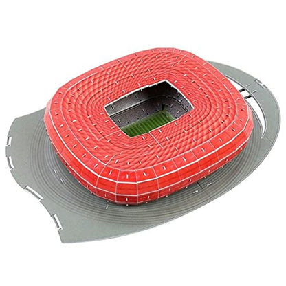 Classic Football Stadium Puzzle,3D Puzzle Soccer Club Venues,3D Paper Model Building Puzzle Kit, Soccer Stadium Souvenir Gift,Handmade Puzzle Ornaments，Cardboard Model (Allianz Arena) - color: Allianz Arena