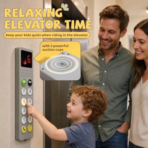 Elevator Activity Panel, Travel Busy Board for Toddlers 2-4 | Sensory light switch & braille button, safe montessori busy board, cause and effect toys autism gifts for 18M+